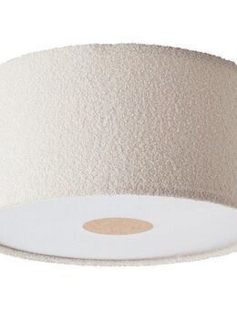 Brilliant Deckenleuchte Teddy, ohne Leuchtmittel, flauschiger Teddystoff, 23 x 45 cm, 3 x E27, Textil, beige