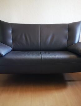 Zweisitzer Sofa mit Beistellhocker, grau, gebraucht, für Selbstabholer - Waldshut-Tiengen