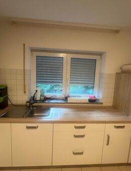 Moderne L-Küche mit Induktionskochfeld & Markengeräten – mattweiß - Lauf