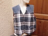 #Warme Weste, Gr. S, #blau-weiß, #Flanell und Jeans - wie neu - Pfaffenhofen (Ilm) Zentrum