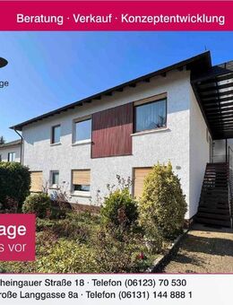 Freistehender Bungalow mit Einliegerwohnung auf traumhaften, weiter bebaubaren Grundstück in guter Lage - Eltville (Rhein)