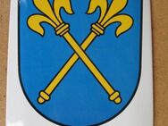 Sächsiilüüte Zunftwappen Saffran 1336 Postkarte aus Blech - Volketswil