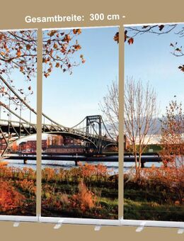 Bestatterbedarf: Roll-Up Display 3er-Set "Kaiser-Wilhelmbrücke im Herbst" zur Dekoration, Trauerfeier, Bestatter - Wilhelmshaven Zentrum