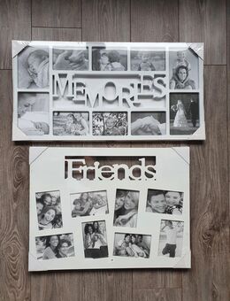 2.große Bilderrahmen "Friends & Memories" Weiss **Neuware** O.V.P. 73/38cm und 61/46cm - Köln