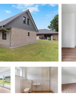 Neubau-Doppelhaushälfte (KfW 40) mit Stil, Komfort, Ausbaureserve und Blick ins Grüne - Großenwiehe