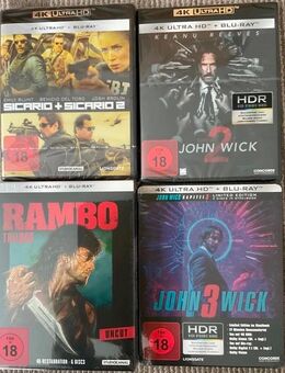 4K Bluray 7 Stück Neu Rambo,John Wick u.a. - Dortmund