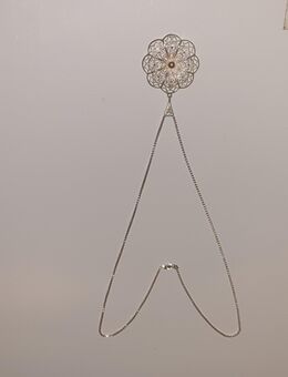 Antiker filigraner Silber 835er Anhänger mit 835er Silber Kette - Büdelsdorf