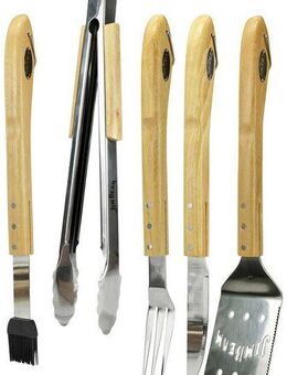 Jim Beam BBQ Grillbesteck-Set, (5 tlg), Geschenkset
