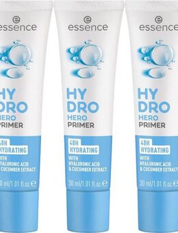 Essence Primer HYDRO HERO PRIMER, 3-tlg., mit Hyaluronsäure und Gurkenextrakt