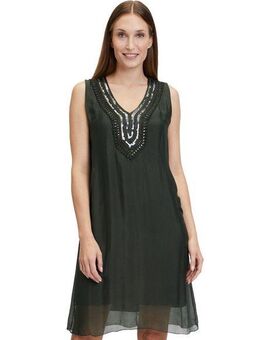 Cartoon Satinkleid Cartoon Seidenkleid mit Pailletten Pailletten