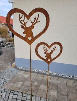 Hirsch im Herz zum Stecken in 2 Größen - Kraftisried