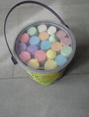 Strassenkreide, Kreide, 20 Stück bunte Straßenkreide im Eimer in 89346