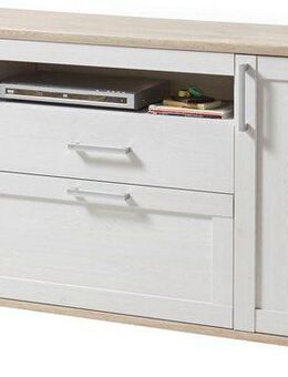 HBZ Lowboard Romance Landhaustil, TV Möbel bis 65 Zoll, BxHxT 190x82x44 cm (1 St), Mit 2 Türen, 1 offenes Fach, 1 Schubkasten und 2 Einlegeböden