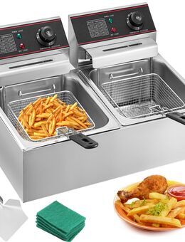 Fritteuse Imbiss Twin Elektro-Fritteuse 2x6l 5000W 220V Restaurant Foodtruck Bistro - Wuppertal
