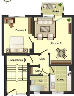 Demnächst frei! 2-Zimmer-Wohnung in Bergkamen Rünthe - Bergkamen