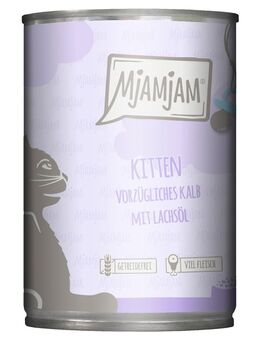 MjAMjAM Kitten 6 x 400 g - vorzügliches Kalb mit Lachsöl
