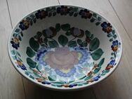 2 Keramik Schüsseln Schalen 23+27 cm Blumen+Gemüse handbemalt Vintage zus. 7,- - Flensburg