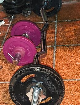 SZ-Curlstange + Kurzhantel mit Scheiben – Fitness Set VB - Nümbrecht