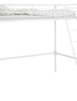 Home affaire Hochbett Hayo, Topseller! Zeitloses Metallbett, in mehreren Farben (Gesamtmaße (B/T/H) ca. 208/159/186 cm) inkl. Lattenrost, Absturzsicherung und Leiter aus Metall