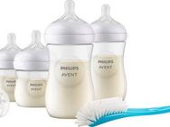 Philips AVENT Babyflasche Natural Response Starter-Set für Neugeborene SCD838/11, 4 Flaschen, ultra soft Schnuller und Flaschenbürste