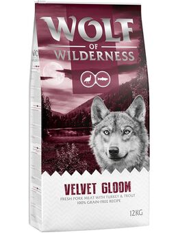 2 x 12 kg Wolf of Wilderness Trockenfutter - getreidefrei - Velvet Gloom - Truthahn & Forelle