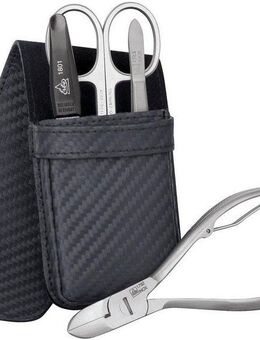 ERBE Maniküre-Etui Maniküre-Lederetui Travel, 4 tlg., Hochwertige Instrumente in elegantem Rindleder-Etui für unterwegs.