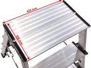 KRAUSE Klapptritt Treppo, Aluminium, 2x3 Stufen, Arbeitshöhe ca. 265 cm