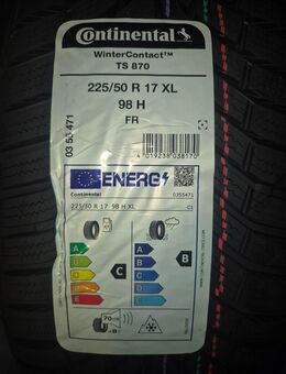 4x Winterreifen 225/50 R17 98H Continental WinterContact TS870 NEU DOT 2025 - Waldkraiburg