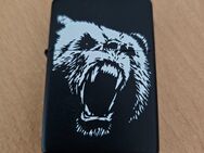 Zippo Feuerzeug Schwarz Grizzly Bär mit Jetflamme (Gas) - Dessau-Roßlau