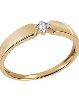 Firetti Fingerring Schmuck Geschenk Gold 585 Damenring Spannring-Optik Kissen Solitär