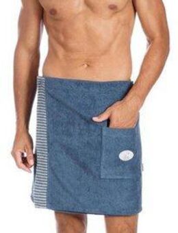 Egeria Kilt Ben, ideal für Sauna & Spa, Kurzform, Walkfrottee, Knöpfe, mit Streifen-Akzent