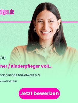 Erzieher / Kinderpfleger (m/w/d) Vollzeit / Teilzeit - Gößweinstein