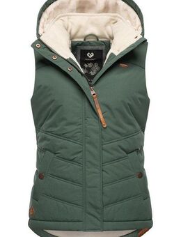 Ragwear Steppweste Hesty Wasserdichte Outdoor-Weste mit abnehmbarer Kapuze