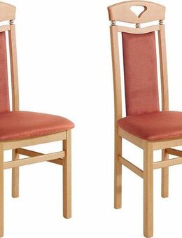 Home affaire Esszimmerstuhl Berta Küchenstuhl (Set, 2 St), Bezug in Microfaser, Gestell aus Buche Massivholz