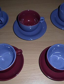 5 Espresso- / Mokkatassen mit Untertassen, Retrolook, auch einzeln - Hürth