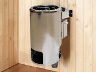 weka Sauna Massivholzsauna VALIDA 1, BxTxH: 139 x 139 x 203,5 cm, 38 mm, Blockbohlen, moderne Ganzglastür