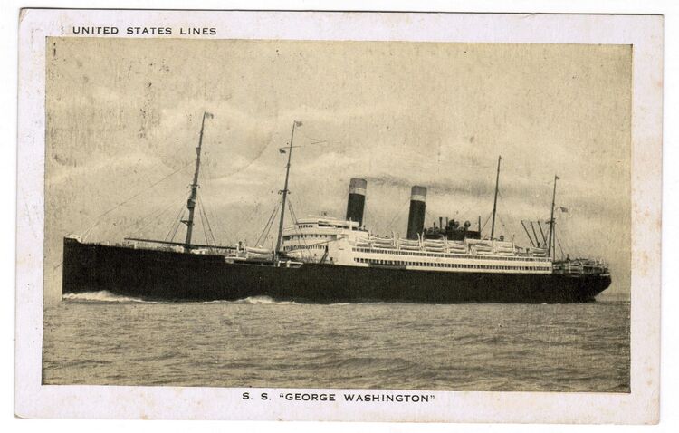 S.S. George Washington, The Three Most Valuable Postcards in the World, T106, T106a, T106b - Sinsheim Zentrum