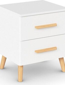 rauch Nachtkommode Skandi by Aditio, mit Massivholzgriffen, 2 Schubladen mit Softclose-Funktion