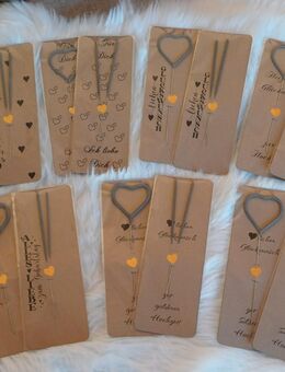 ab 3,30 € .....Gastgeschenk Glücksbringer Herz Wunderkerze für jede Gelegenheit Hochzeit Geburtstag Silber - Goldene Hochzeit Ich liebe Dich Wünsch Dir was - Rheinbach