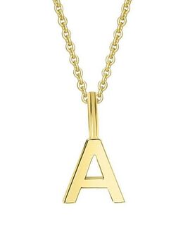 ONE ELEMENT Kettenanhänger Buchstabe A Buchstaben Anhänger aus 333 Gelbgold, Damen Gold Schmuck Buchstabe A
