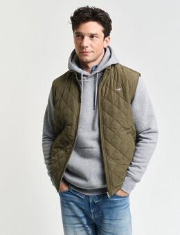 Gant Steppweste QUILTED WINDCHEATER VEST mit Wattierung aus recyceltem Polyester