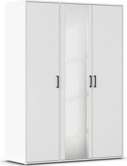 rauch Drehtürenschrank Kleiderschrank Schrank Garderobe Wäscheschrank VOYAGER (in 3 verschiedenen Ausstattungen BASIC/CLASSIC/PREMIUM) mit modernen Griffen in Graumetallic und Spiegel