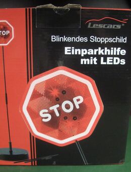Blinkendes Stoppschild Einparkhilfe mit LEDs Kaum gebrauchter Zustand im Originalkarton. - Oberhaching