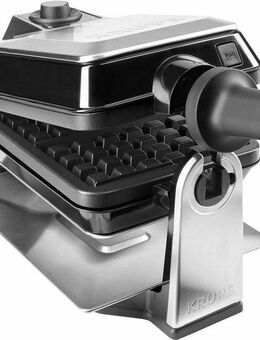 Krups Waffeleisen FDD95D Professional, 1200 W, Doppelwaffeleisen, belgische Waffeln, Dreh-Funktion, 7 Bräunungsstufen