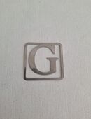 G Buchzeichen Lesezeichen Buchklammer Buchstaben G aus Edelstahl 4x4cm in 45259