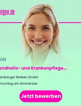 Gesundheits- und Krankenpfleger oder MFA (m/w/d) für die Internistische Allgemeinstation - Herrsching (Ammersee)