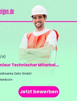Ingenieur Technischer Mitarbeiter für den Bereich Abwasser (m/w/d) - Gutenborn