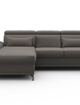 sit&more Ecksofa Cabrio L-Form, mit Sitztiefenverstellung, Arm- und Kopfteilverstellung, 2 Nierenkissen, Federkern, optional Bettfunktion und Stauraum