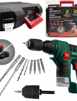 PARKSIDE® 12 V Akku-Bohrhammer »PBHA 12 A1«, SDS-Bohrfutter (ohne Akku und Ladegerät) Werkstatt - Wuppertal