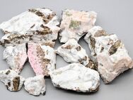 Mineralien Rohsteine 1,9 kg Klinozoisit in Feldspat / Rauchquarz ( ABF-2 ) - Colditz